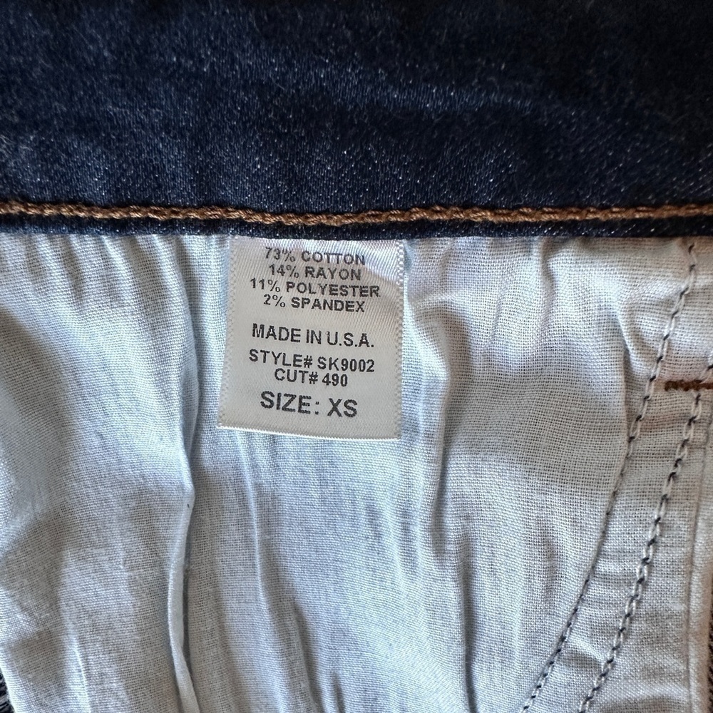 O2 Denim/Jean Mini skirt. Size XS - Picture 10 of 10